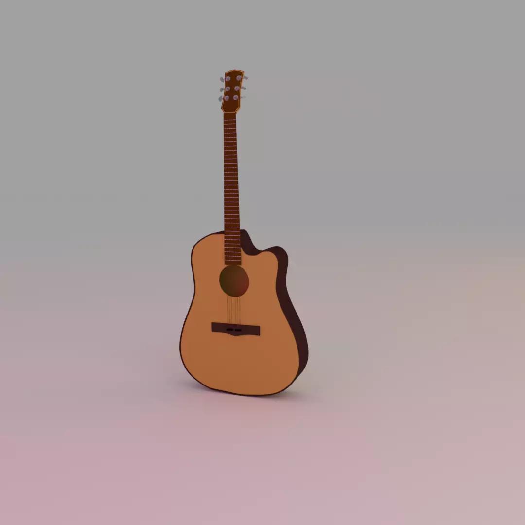 Acoustic Guitar 3D model free VR / AR / low-poly 3D model | CGTrader
