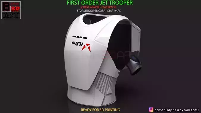 First Order JET TROOPER - Chest Armor - backpack - StormTrooper  3D print model