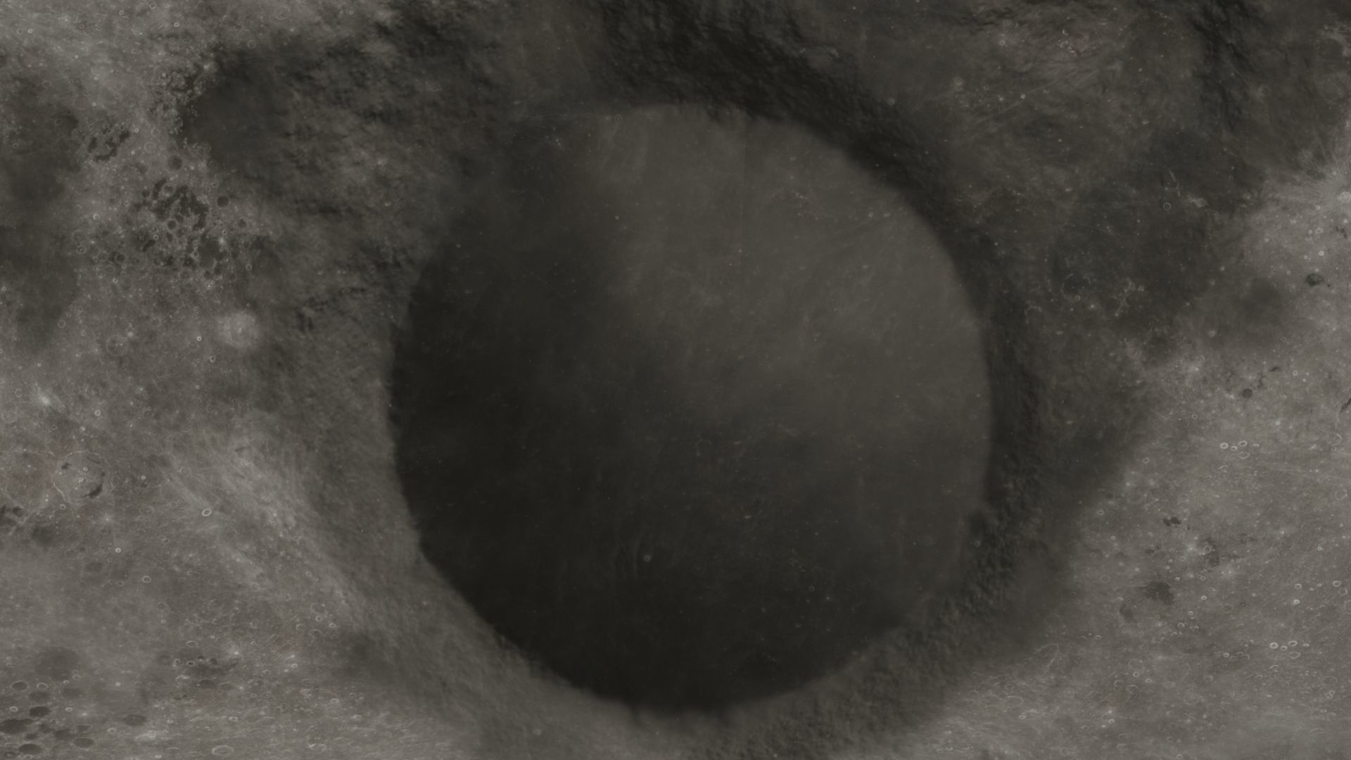 Lunar crater 3D Low-poly 3D model_9