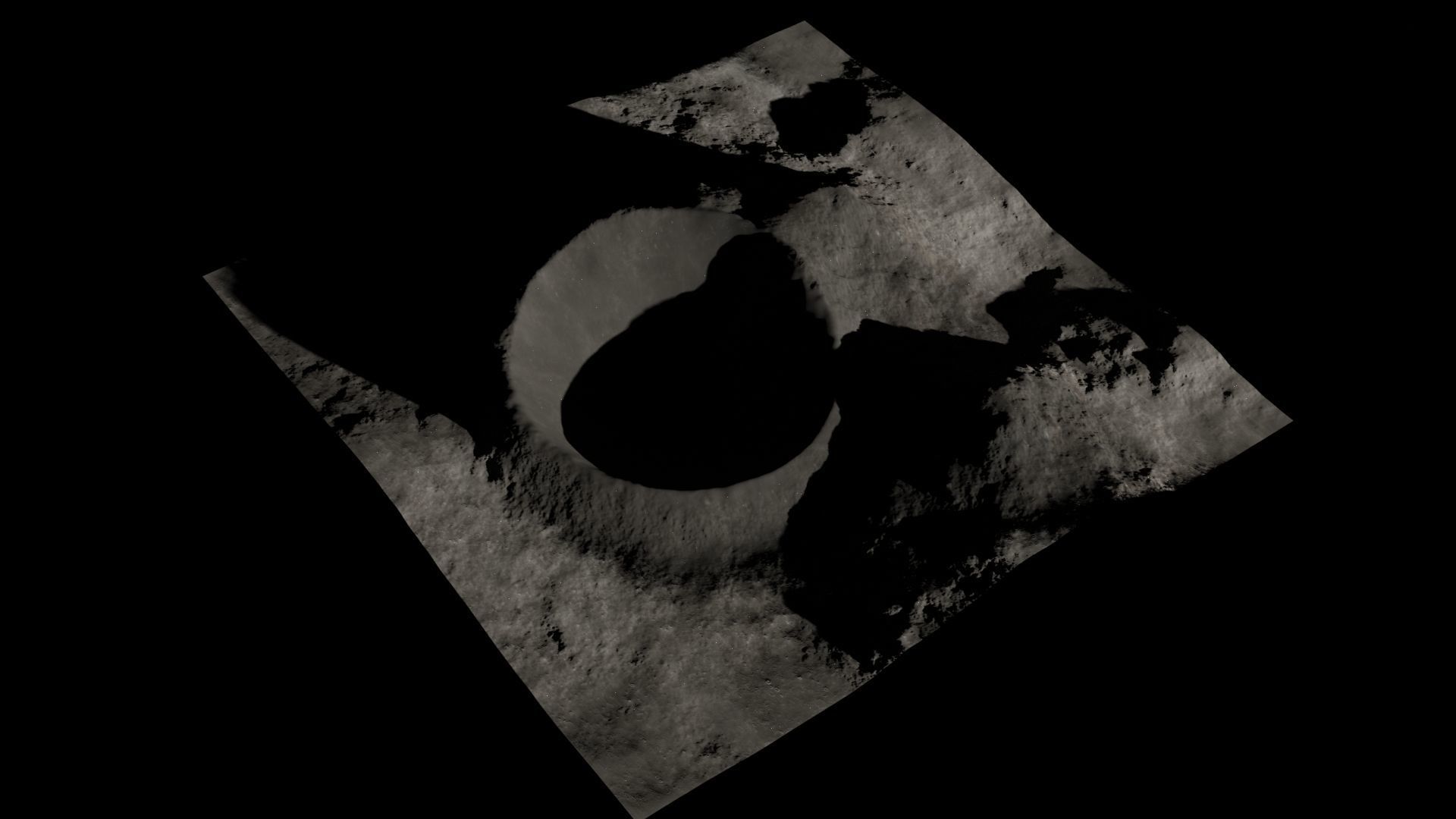 Lunar crater 3D Low-poly 3D model_14