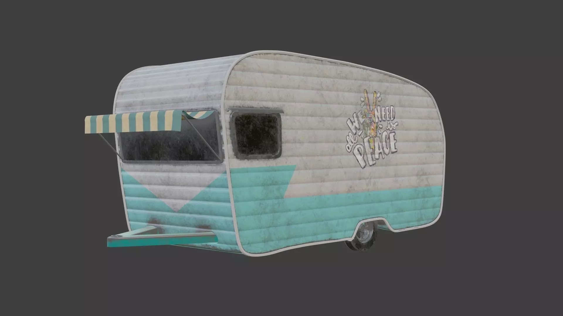 Camper Trailer 3D model_0