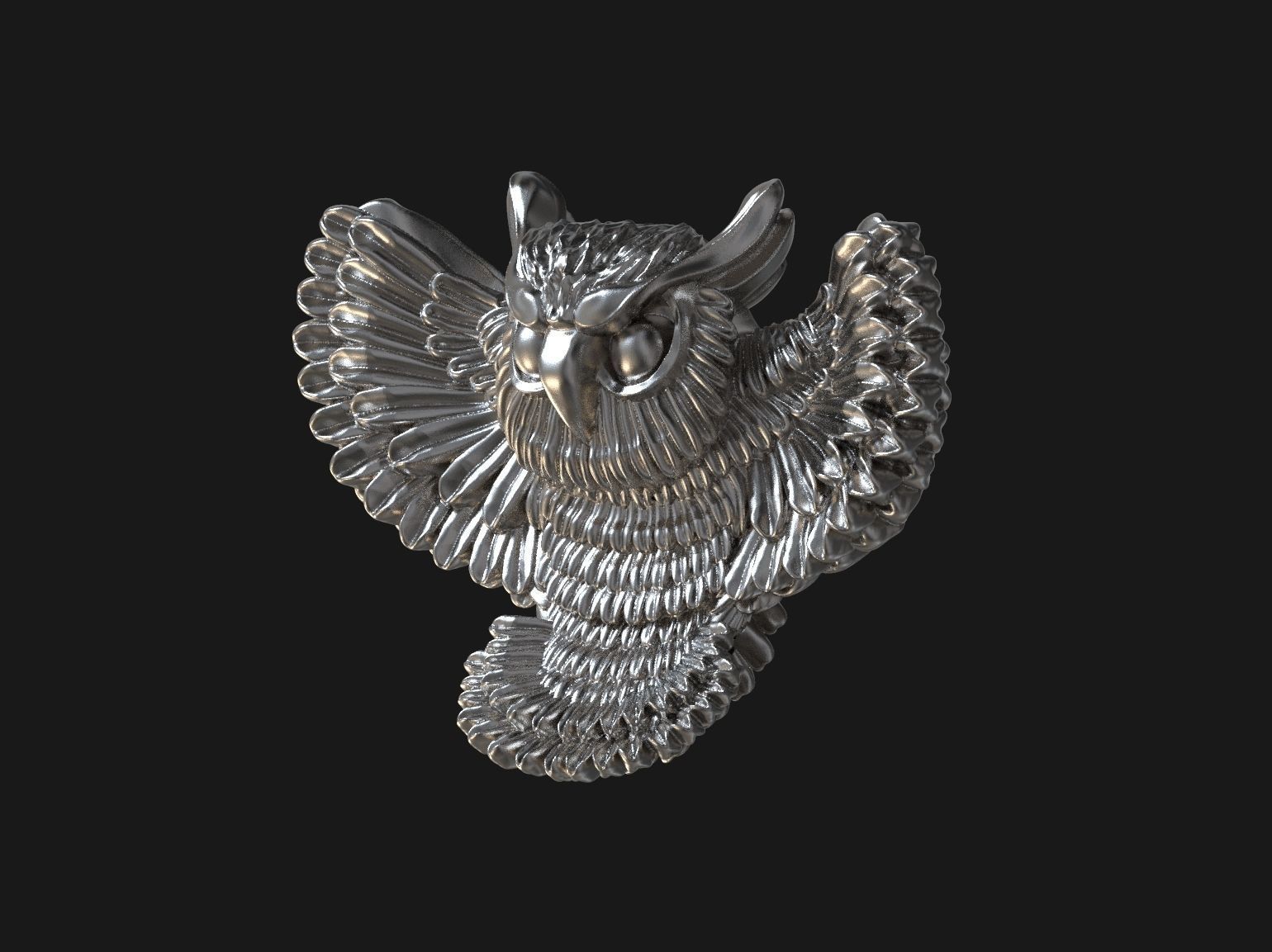 Owl pendant 3D print model 3D print model_10
