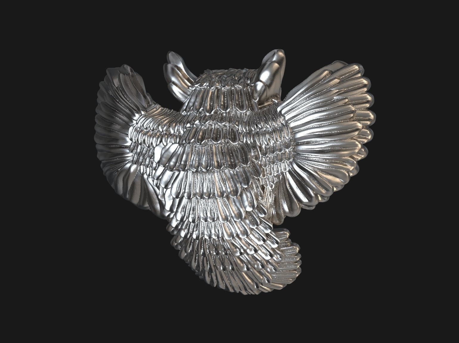 Owl pendant 3D print model 3D print model_22