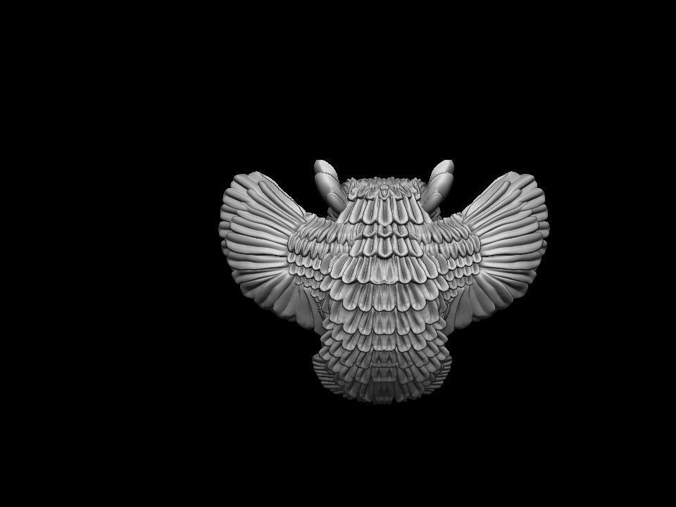 Owl pendant 3D print model 3D print model_9