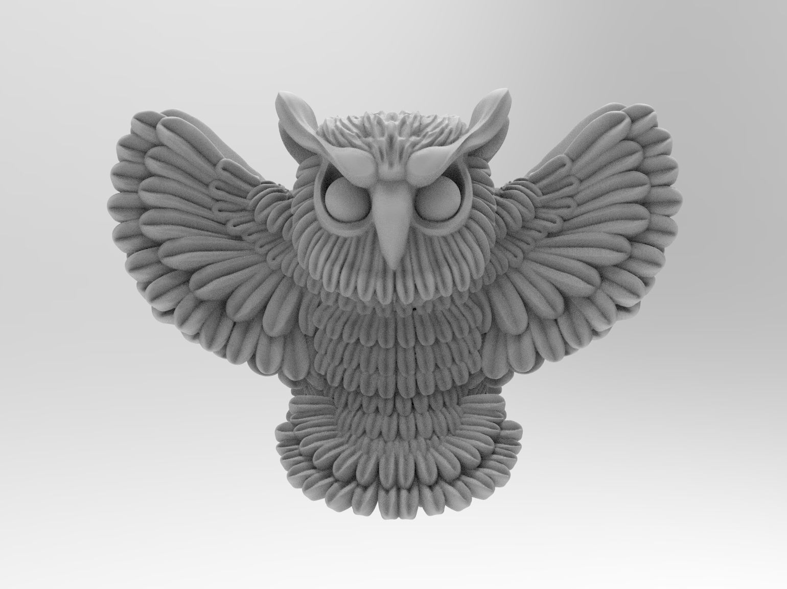 Owl pendant 3D print model 3D print model_18