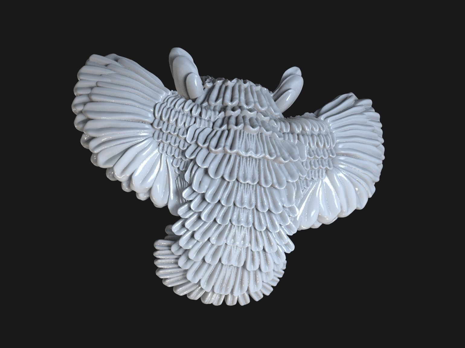 Owl pendant 3D print model 3D print model_33