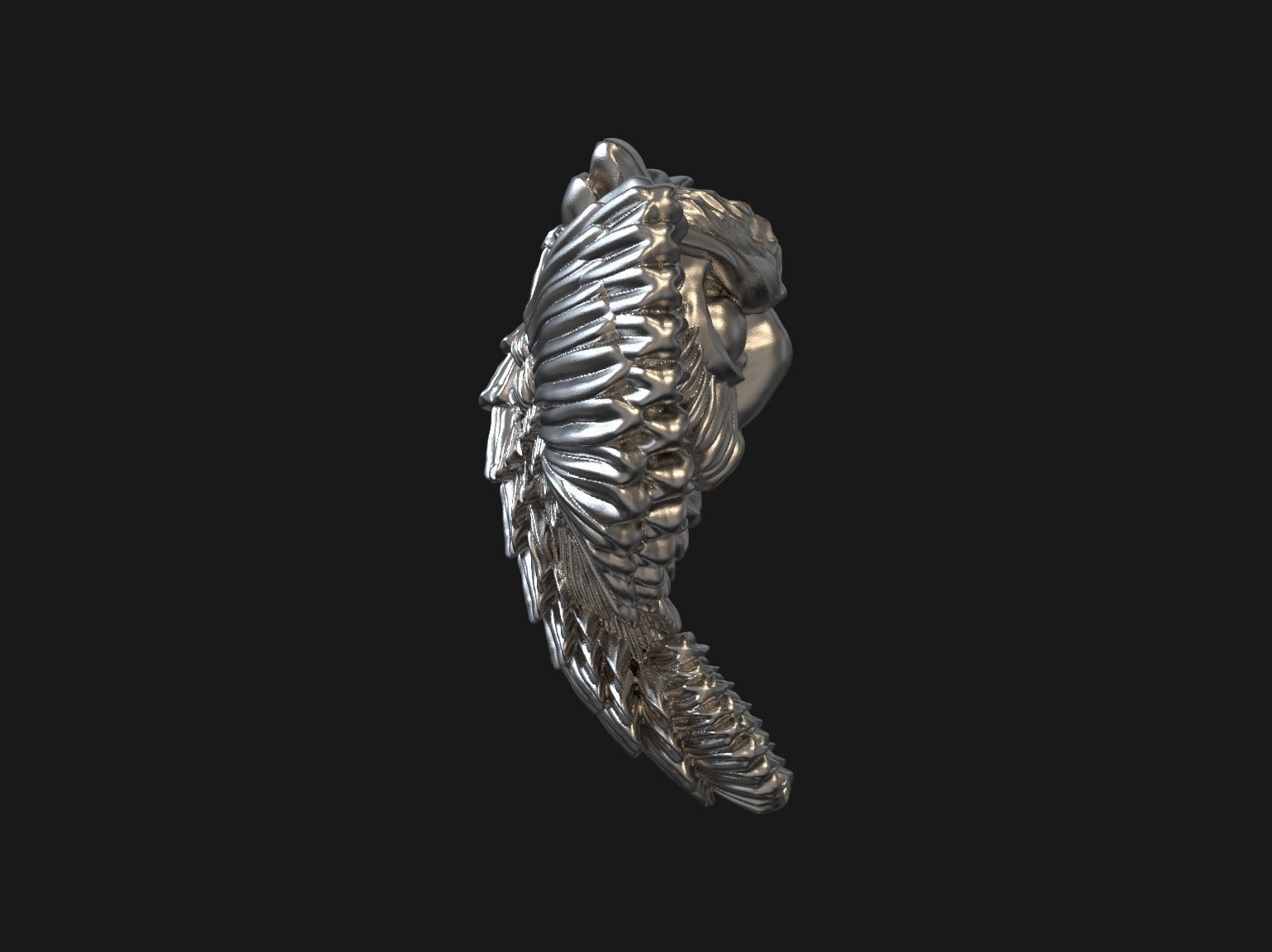 Owl pendant 3D print model 3D print model_15