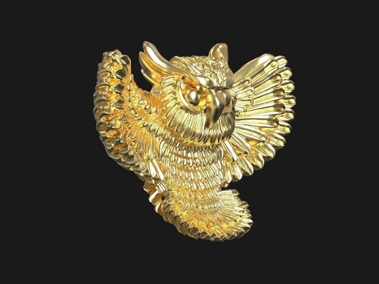 Owl pendant 3D print model 3D print model_30