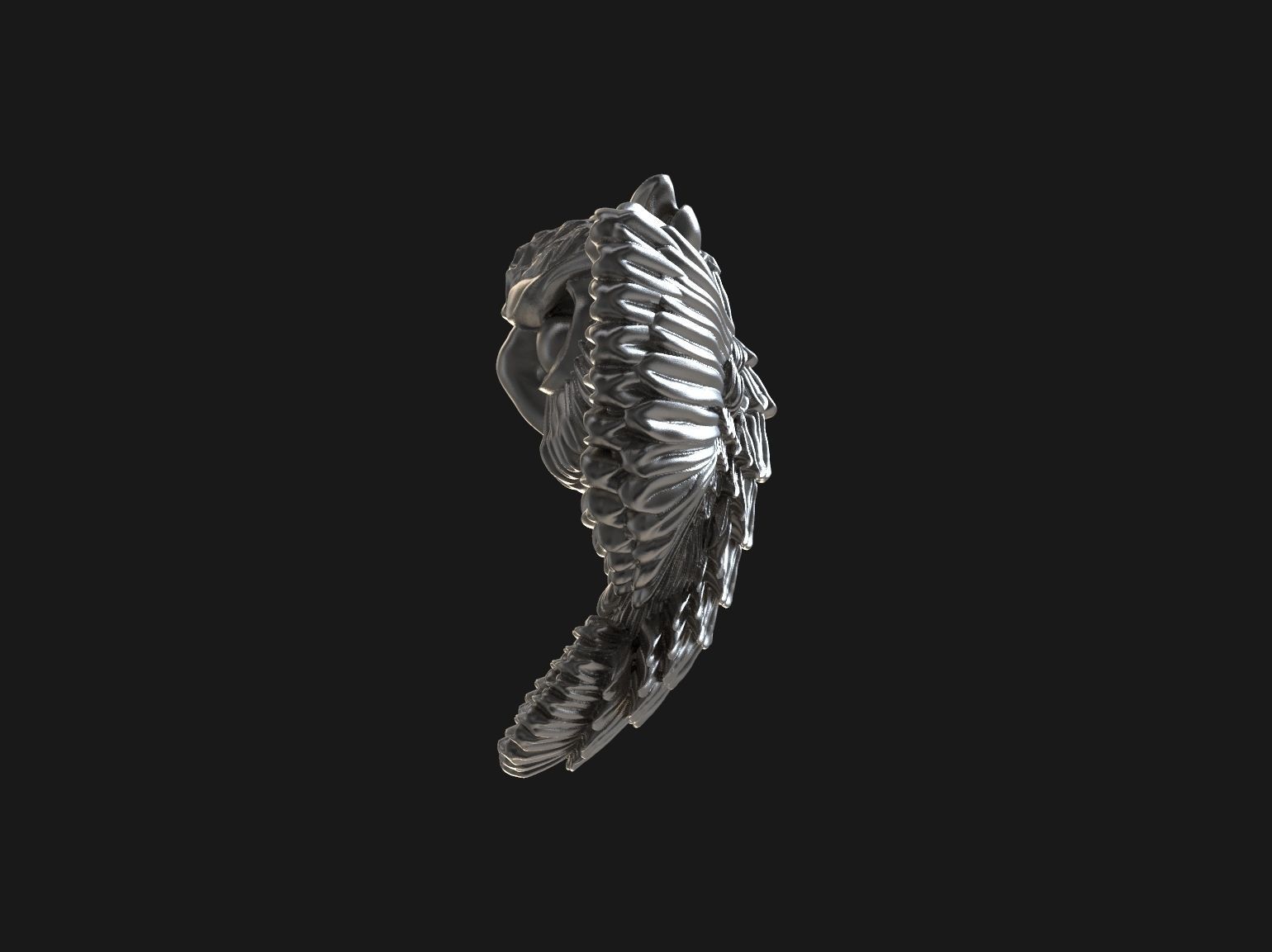 Owl pendant 3D print model 3D print model_19