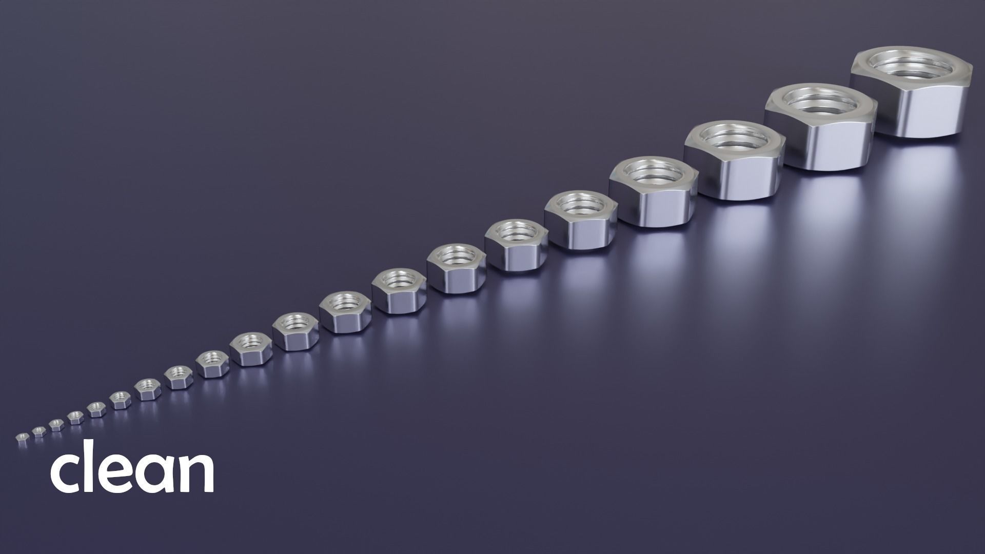 Nuts clean used dirty Low-poly 3D model_4