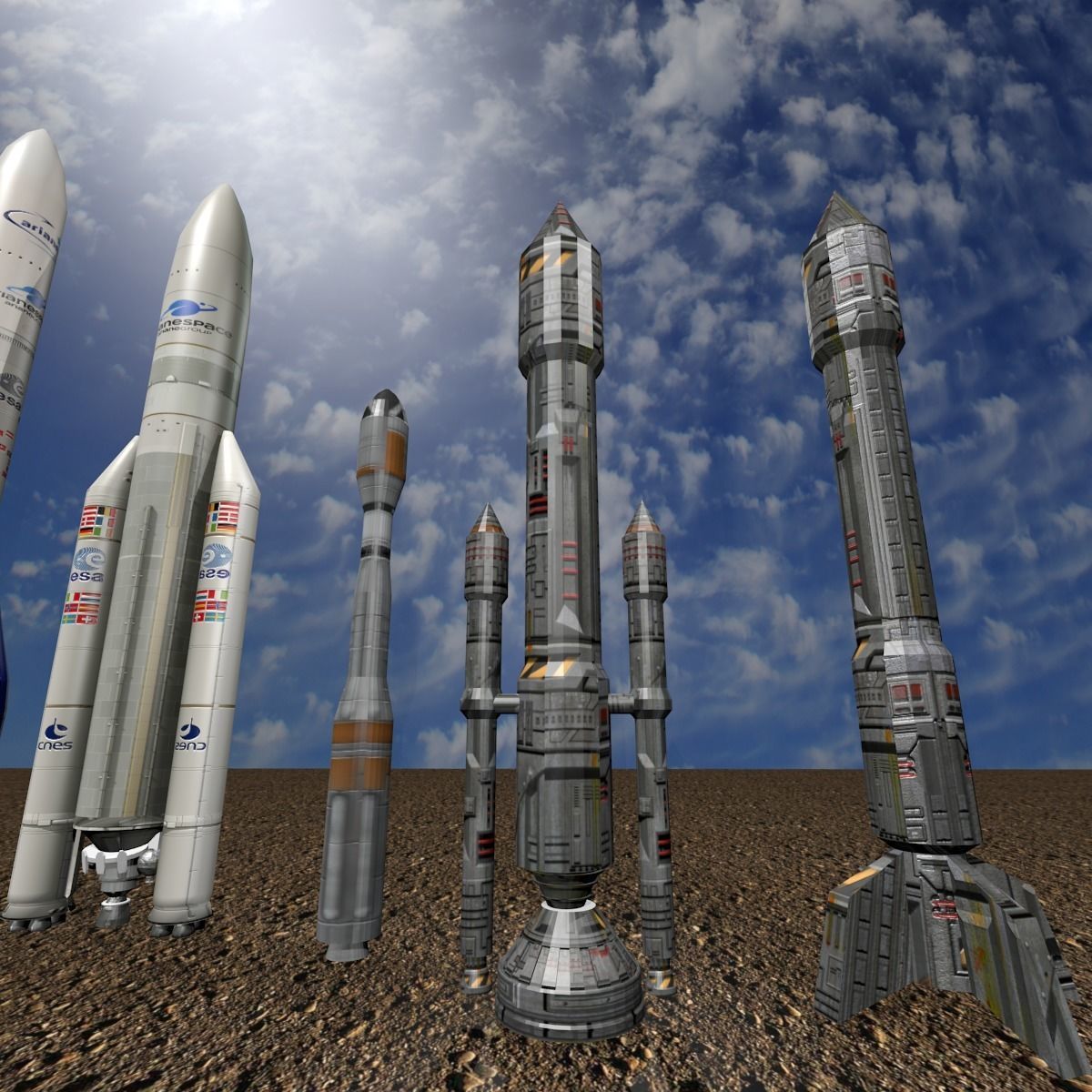 3D model Rocket Modular Pack VR / AR / low-poly | CGTrader
