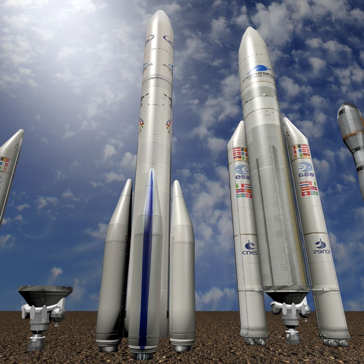 3D model Rocket Modular Pack VR / AR / low-poly | CGTrader