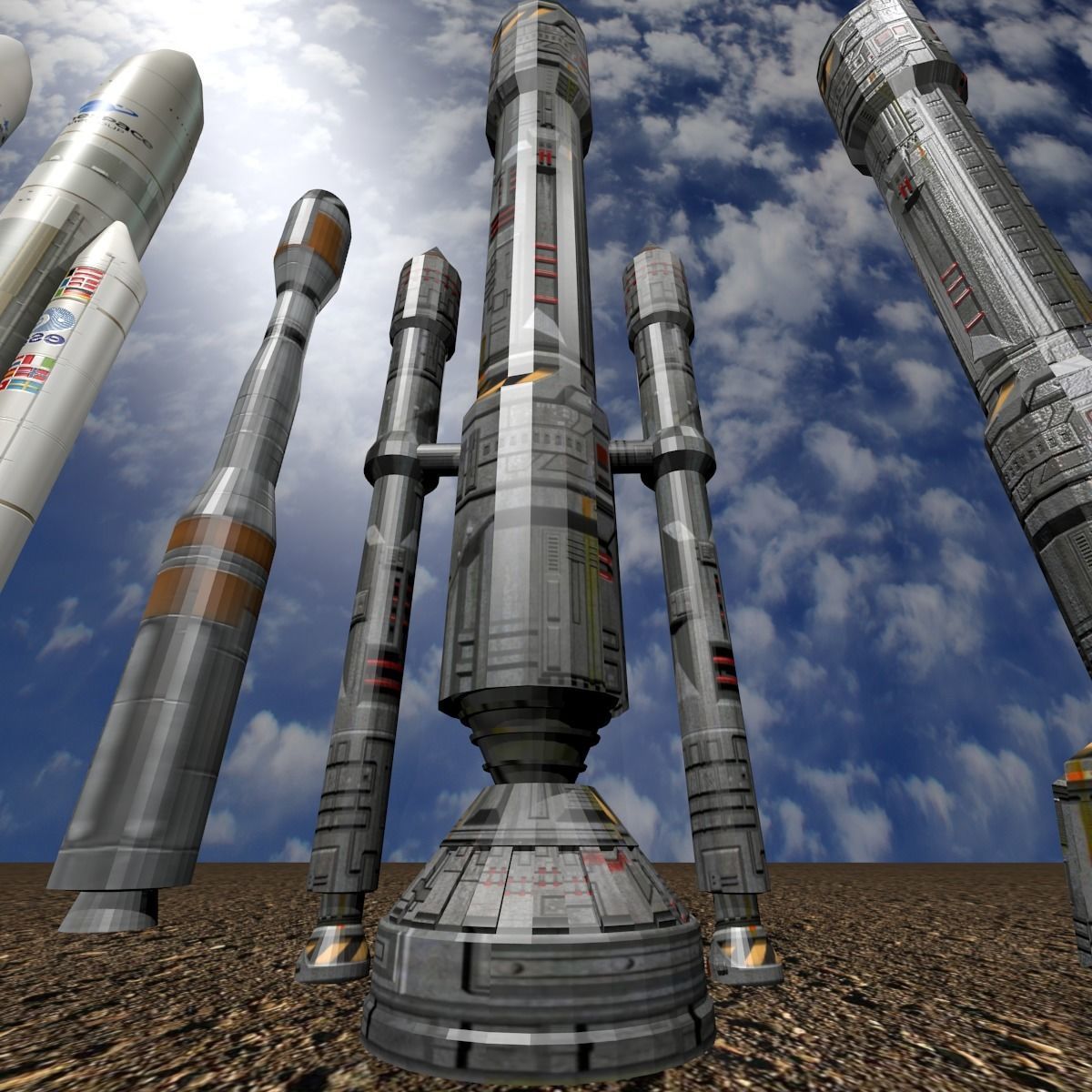 3D model Rocket Modular Pack VR / AR / low-poly | CGTrader