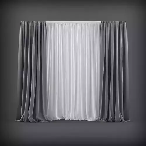 Curtain 3D model 1