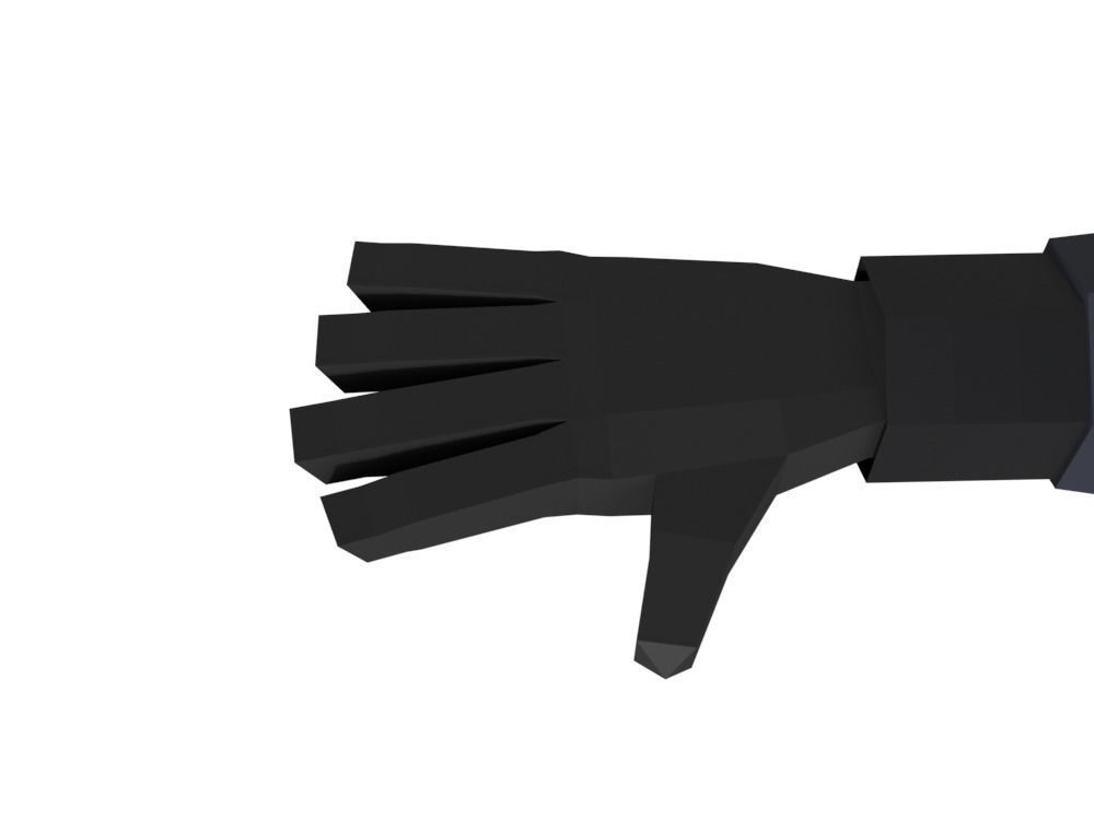 Low-Poly Hacker Anonymous Low Poly 3D rigged model Cartoon Low-poly 3D model_13