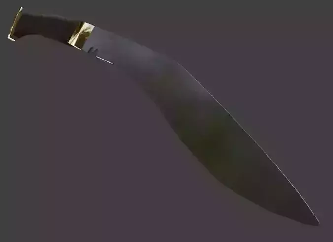 Kukri sword with wooden handle