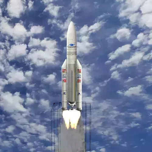 Rocket Ariane 5 ECA lowpoly