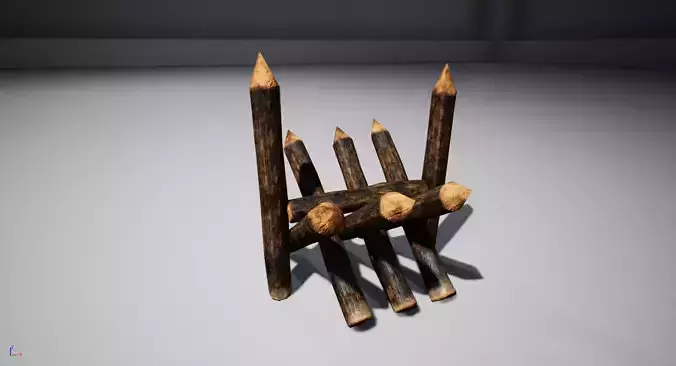 Medieval Wooden Barricade