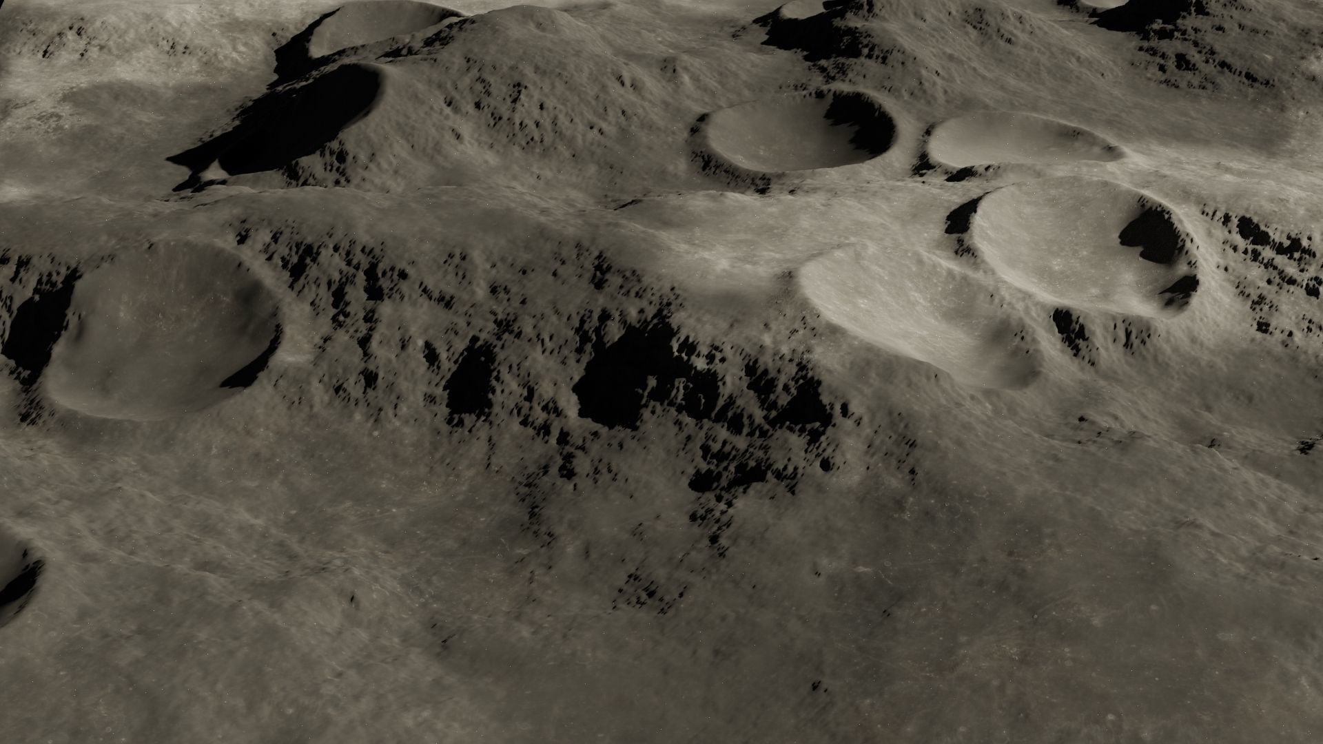 Moon crater 3D 3D model_4