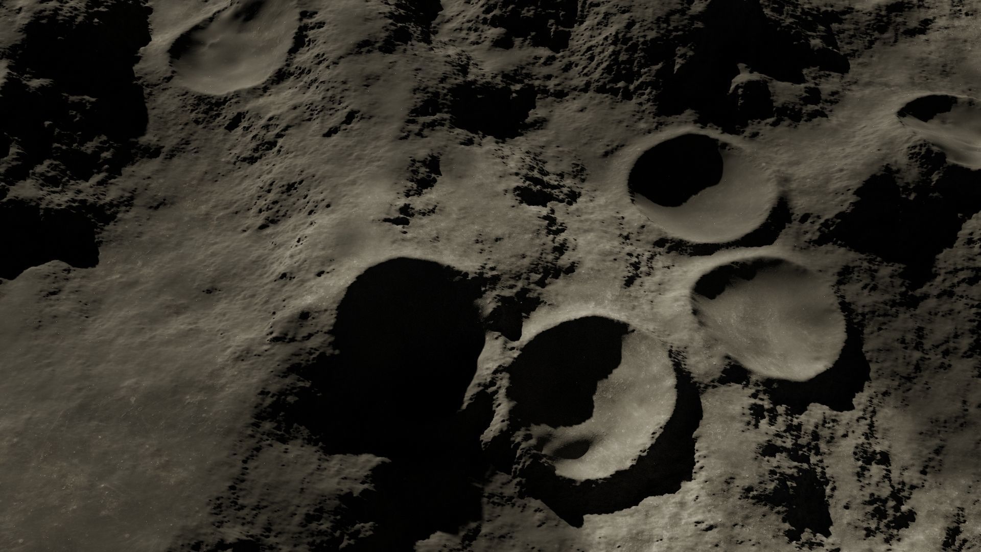 Moon crater 3D 3D model_2