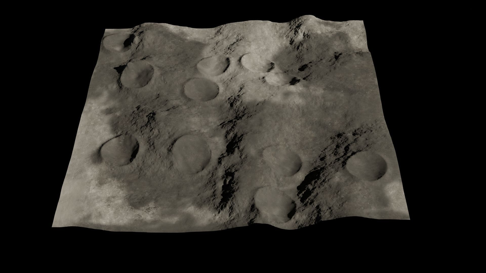 Moon crater 3D 3D model_3