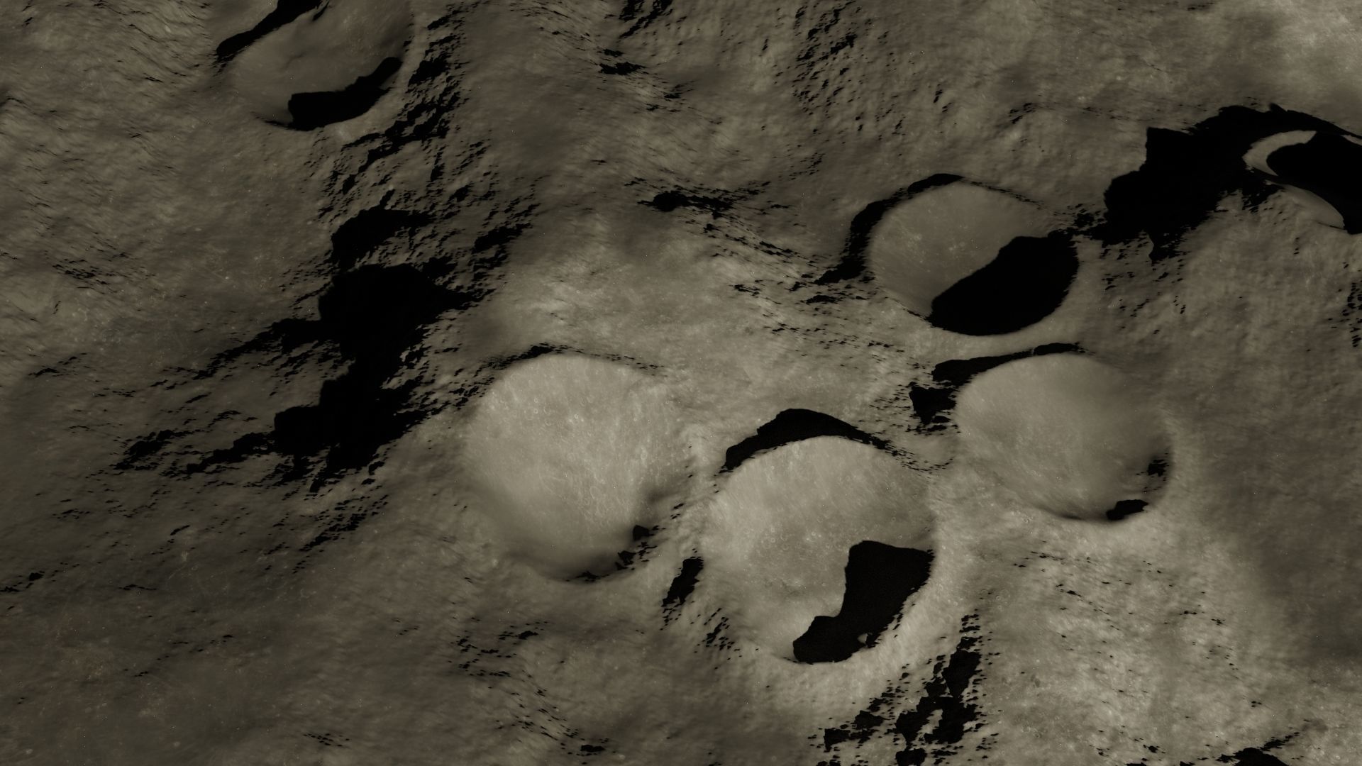 Moon crater 3D 3D model_1