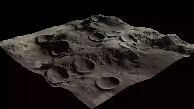 Moon crater 3D 3D model