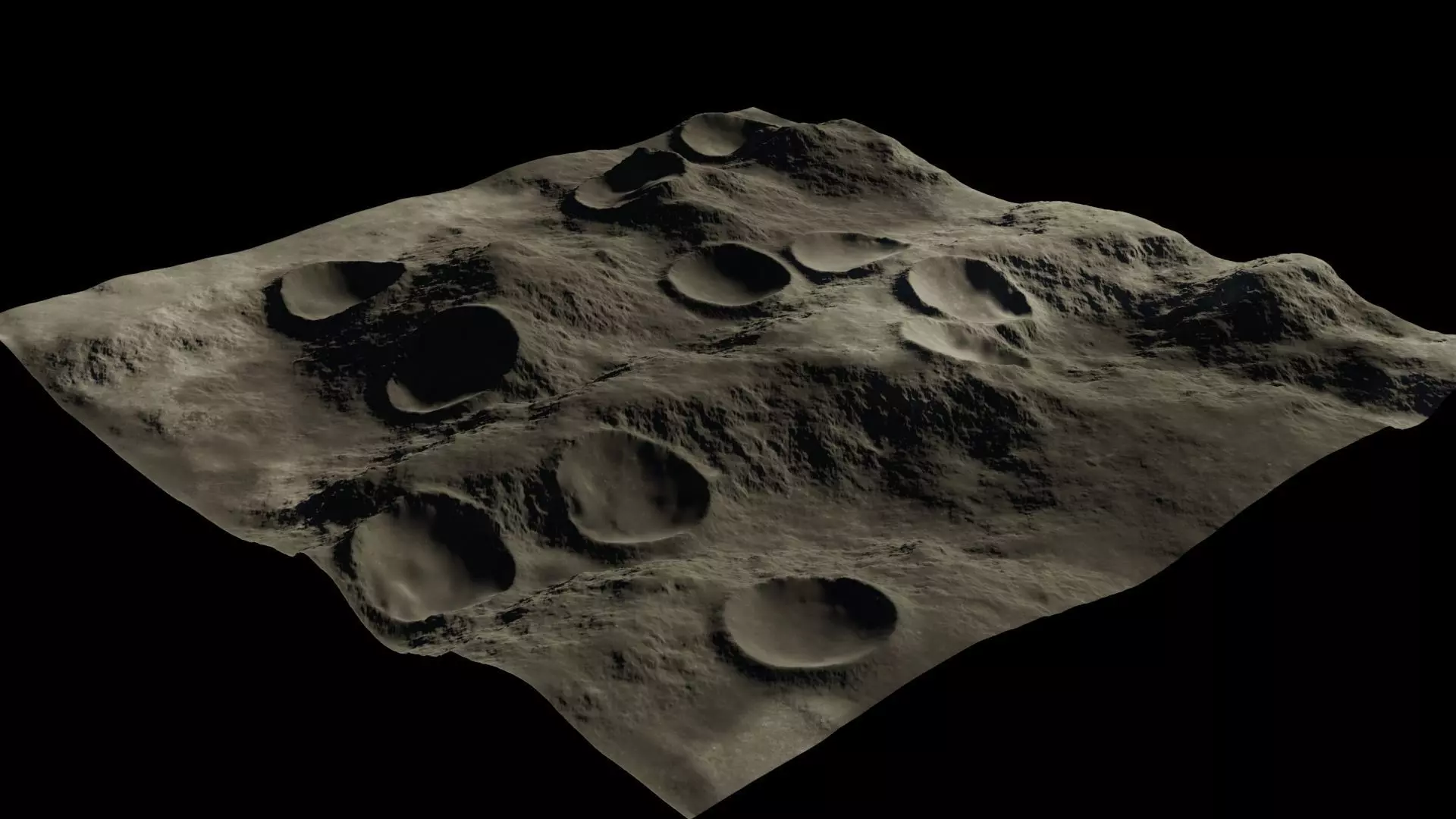 Moon crater 3D 3D model_0
