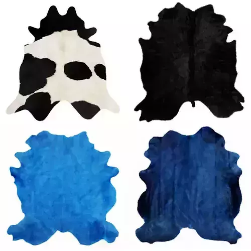 Four rugs from animal skins 02 3D model