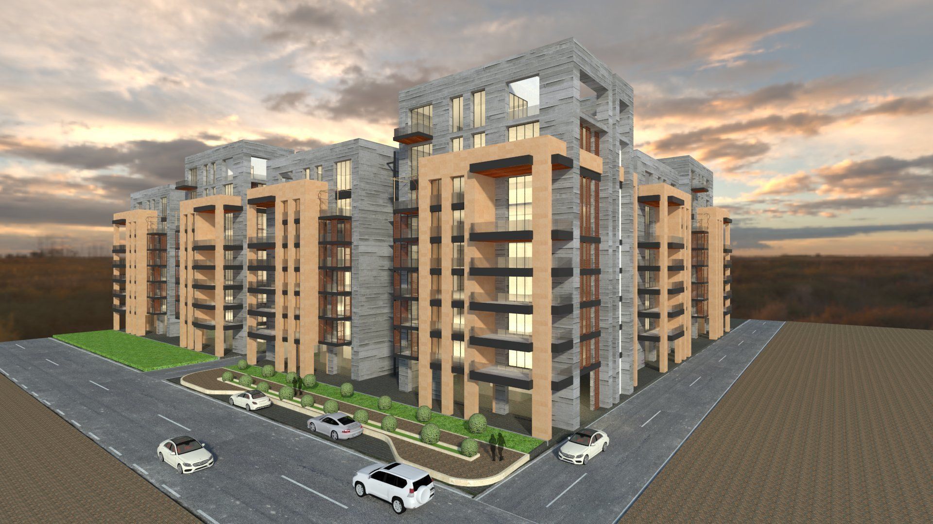 Residential Buildings 3D model_4