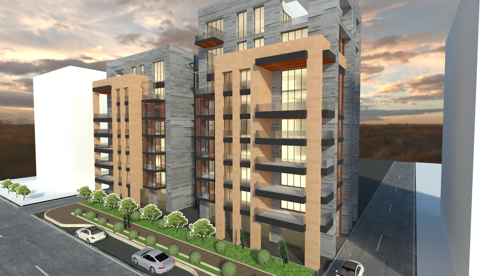 Residential Buildings 3D model_3