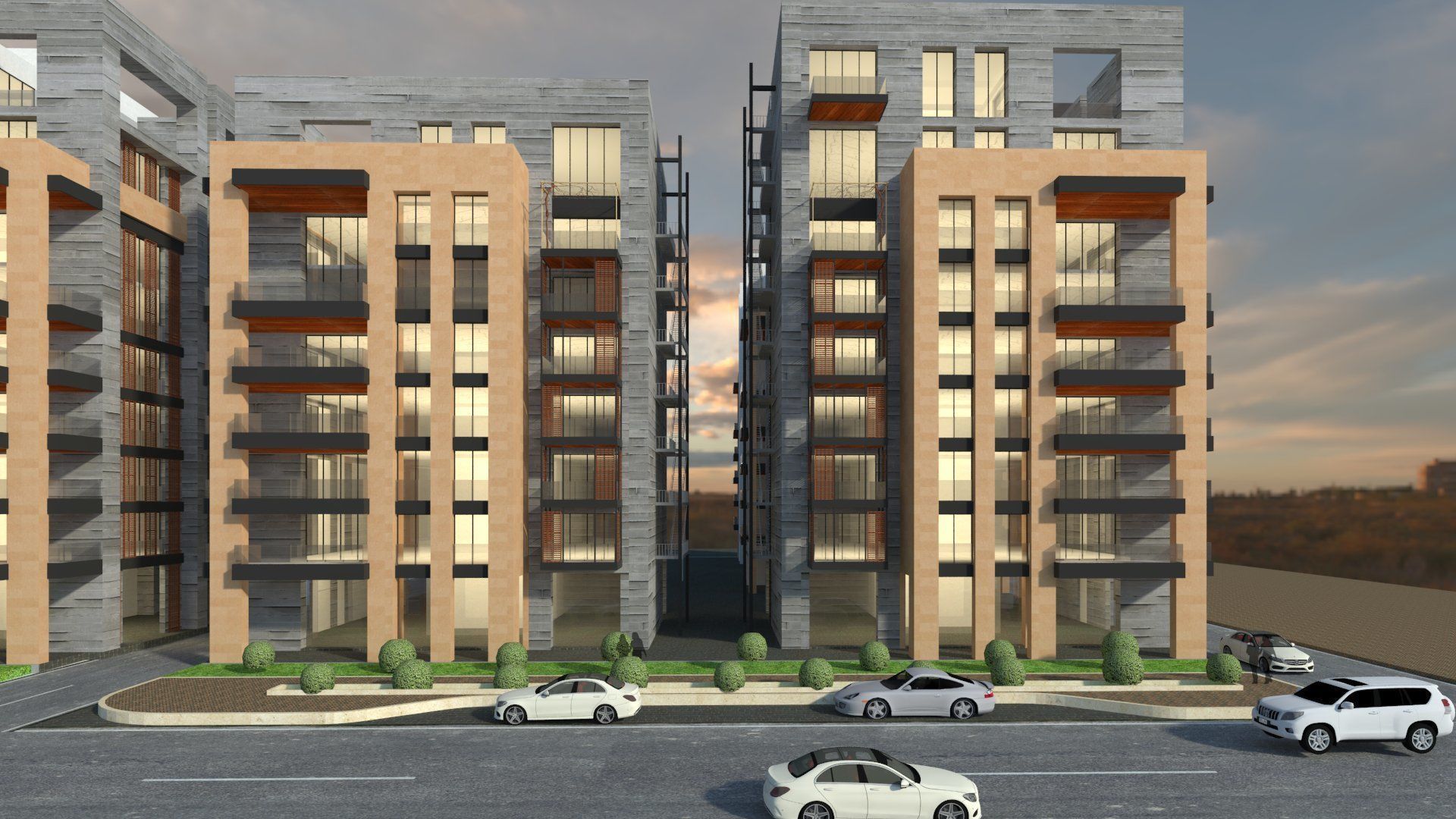 Residential Buildings 3D model_6