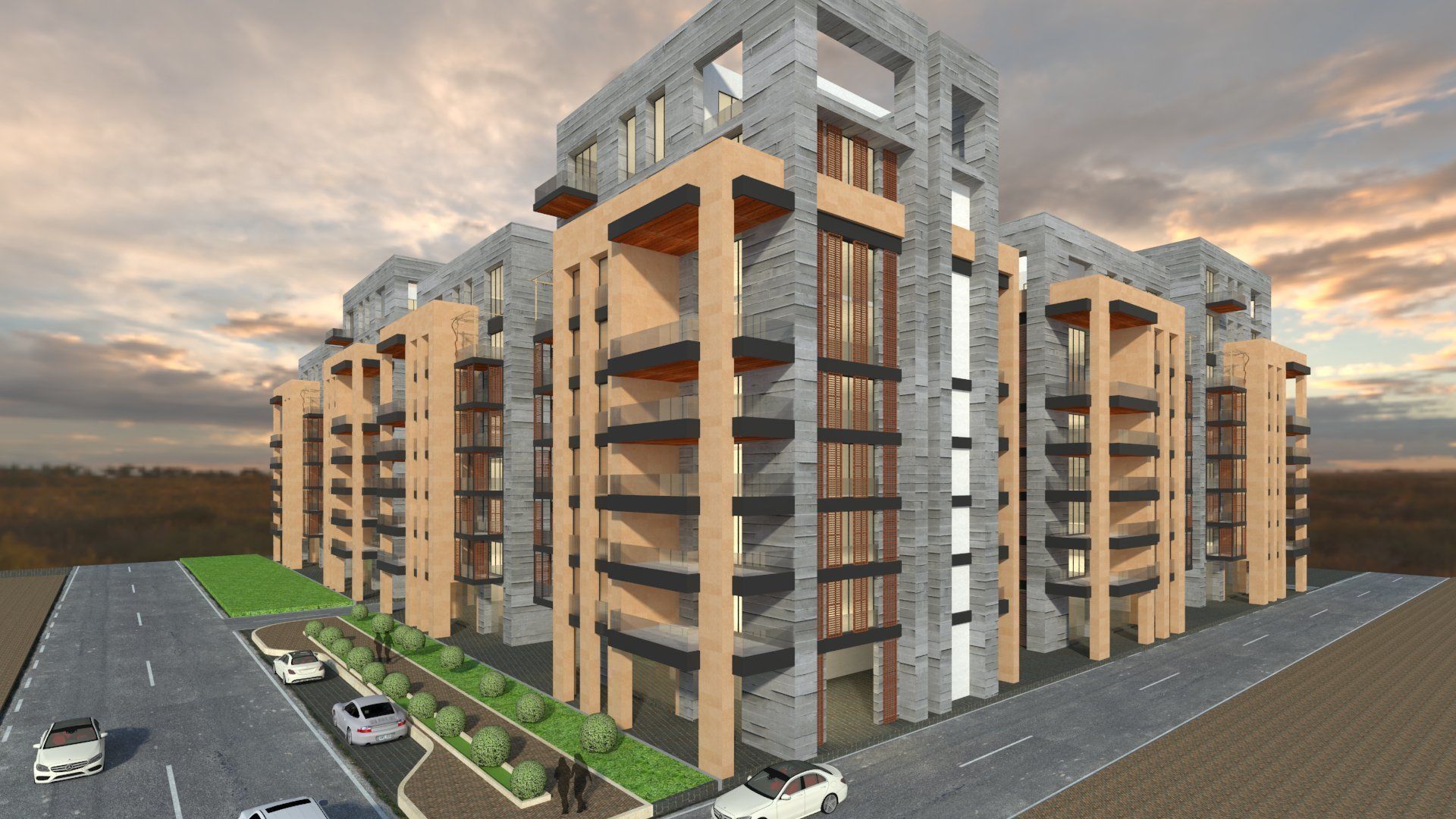 Residential Buildings 3D model_5