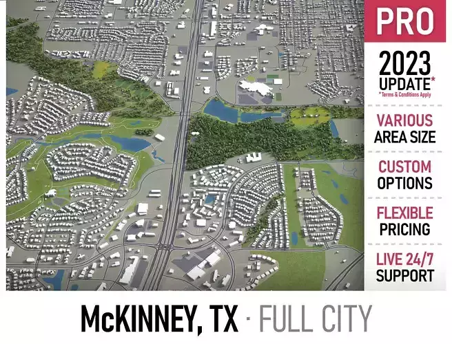 McKinney Low-poly 3D model