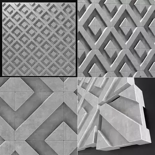 Wall  decor concrete tile line Big n2