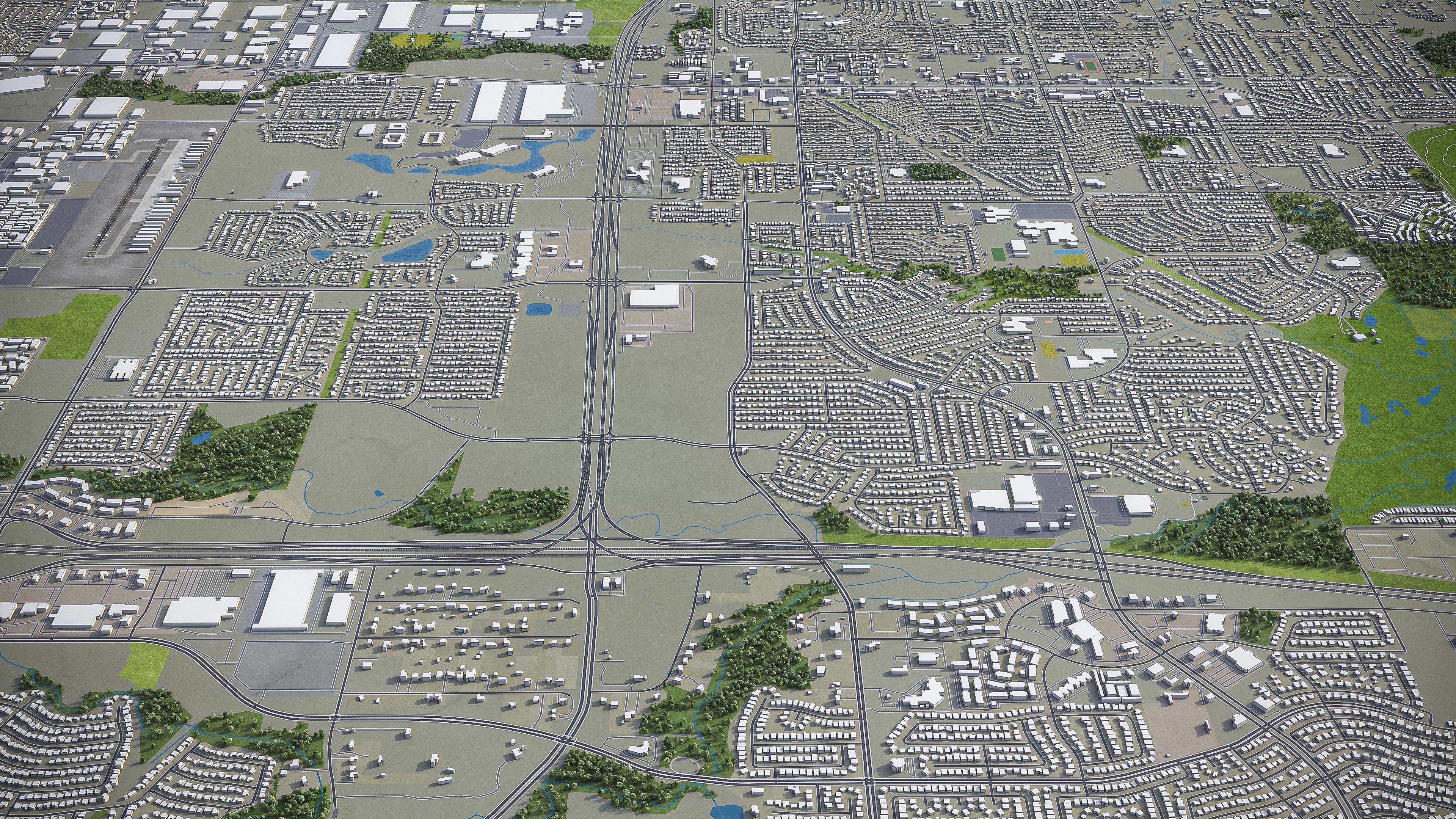 Grand Prairie Low-poly 3D model_4