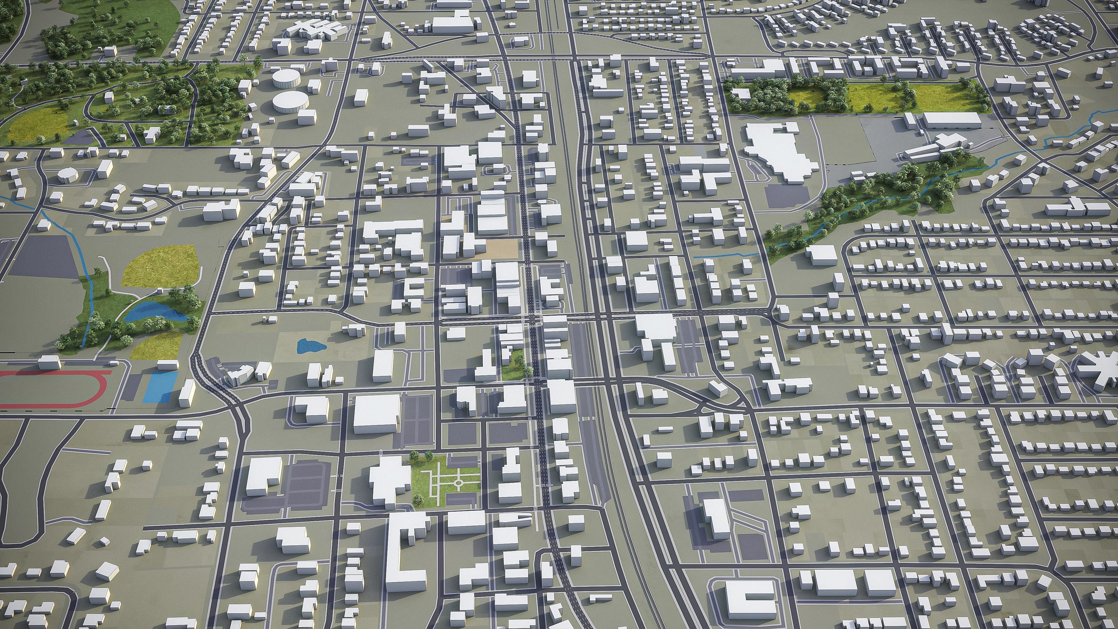 Grand Prairie Low-poly 3D model_9