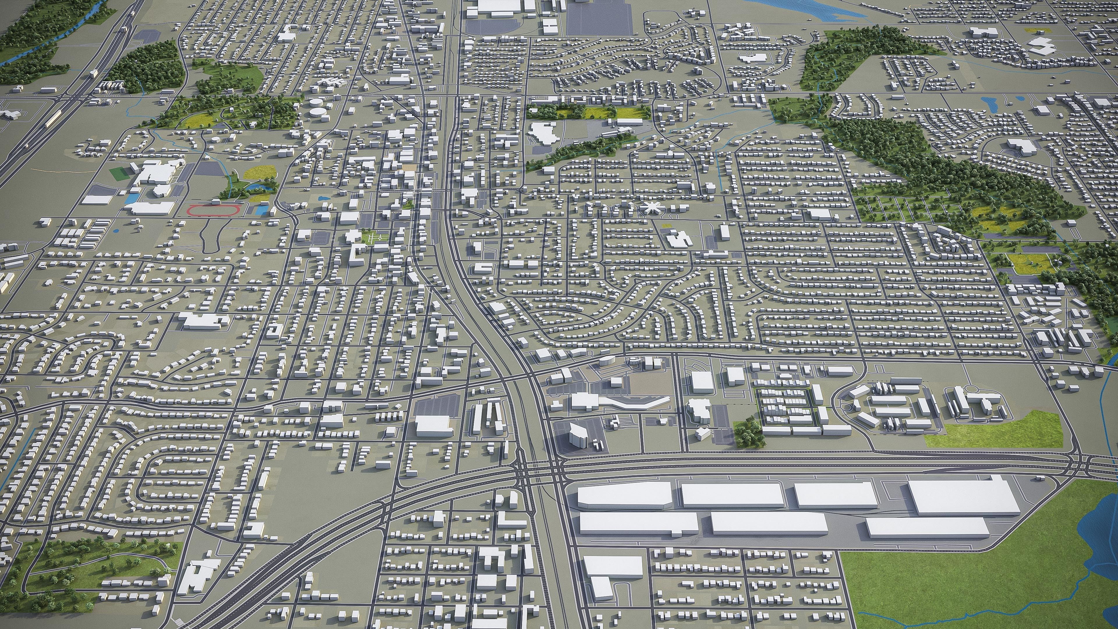 Grand Prairie Low-poly 3D model_6