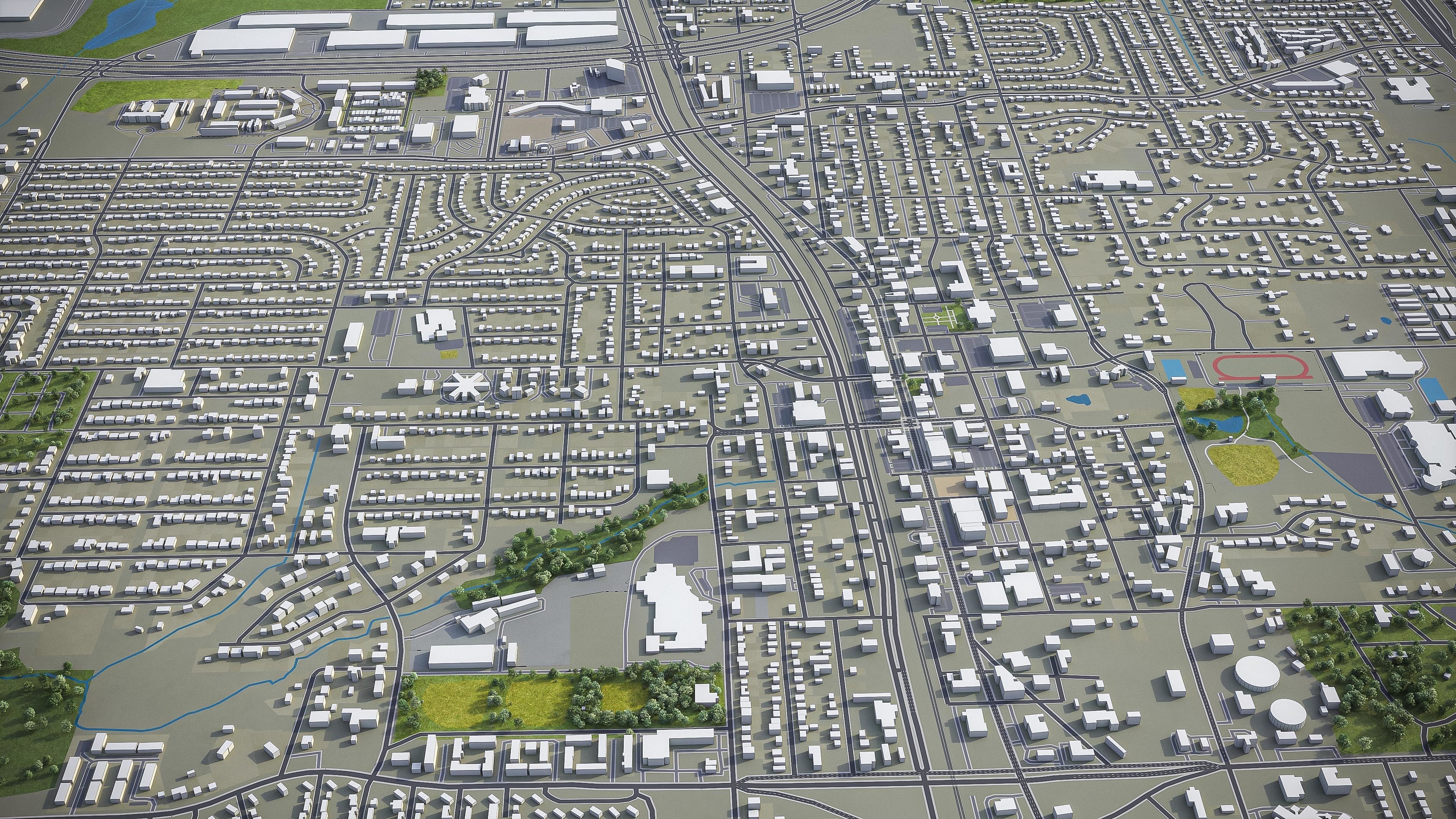 Grand Prairie Low-poly 3D model_8