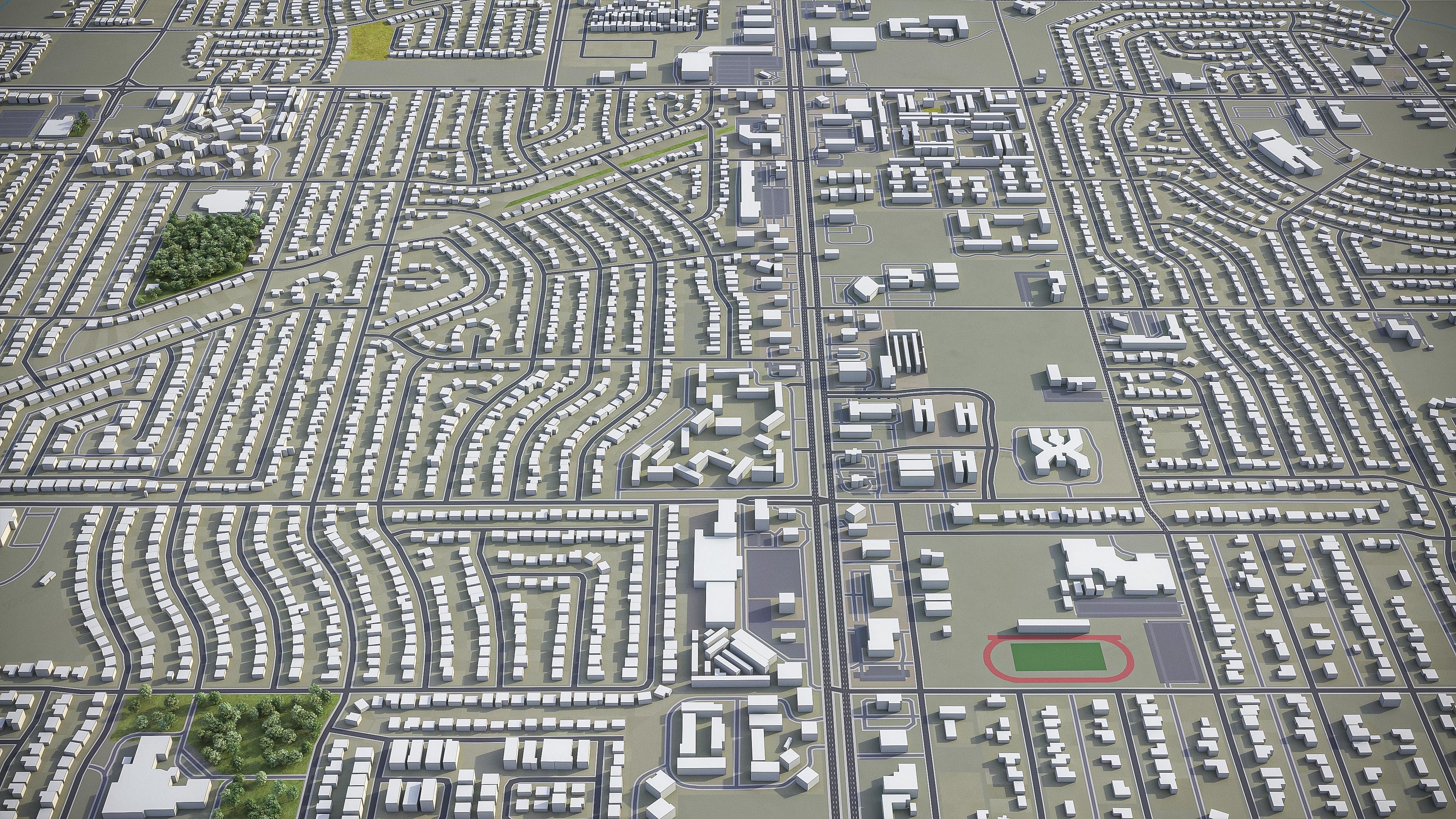 Grand Prairie Low-poly 3D model_3