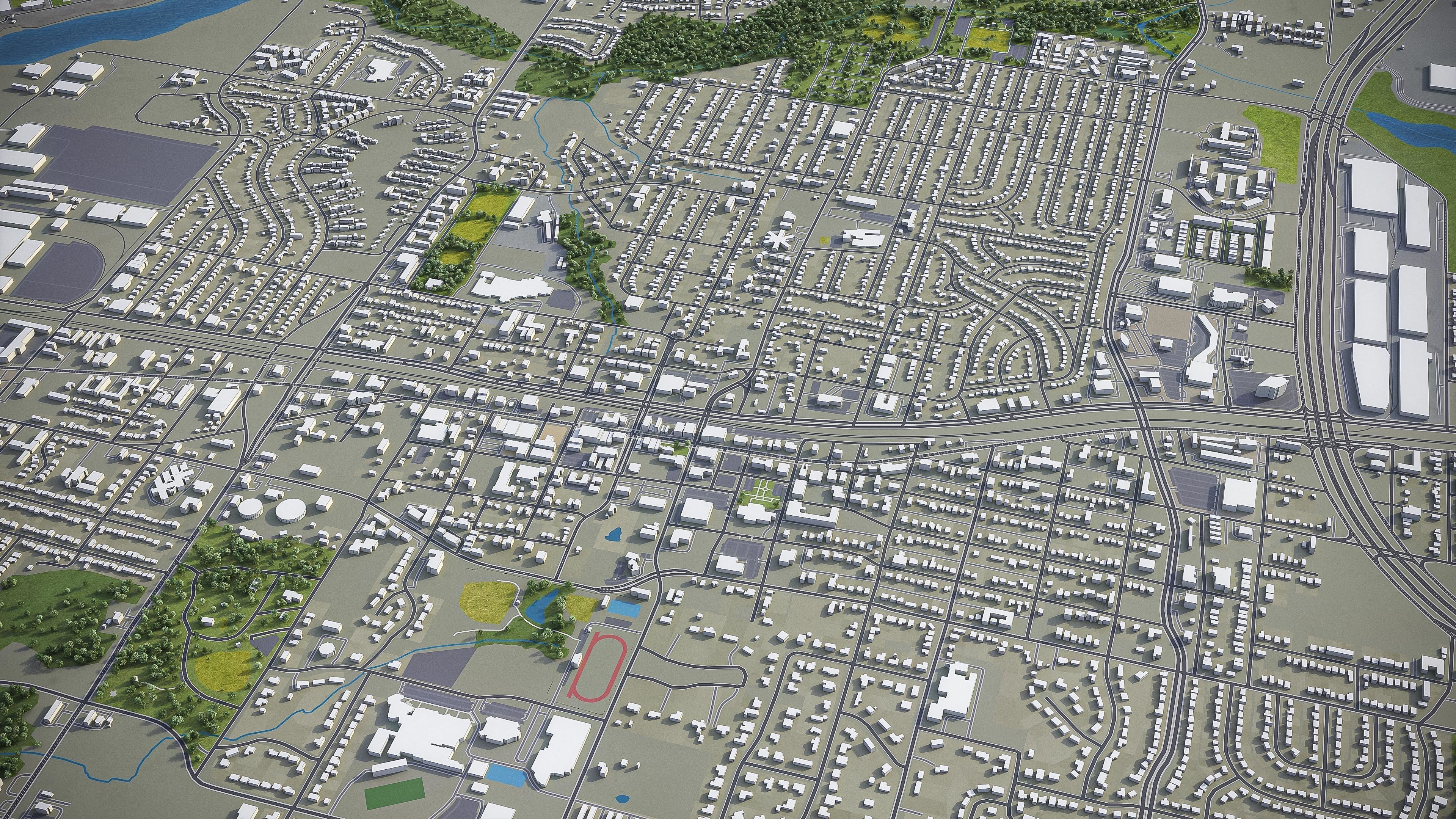 Grand Prairie Low-poly 3D model_7