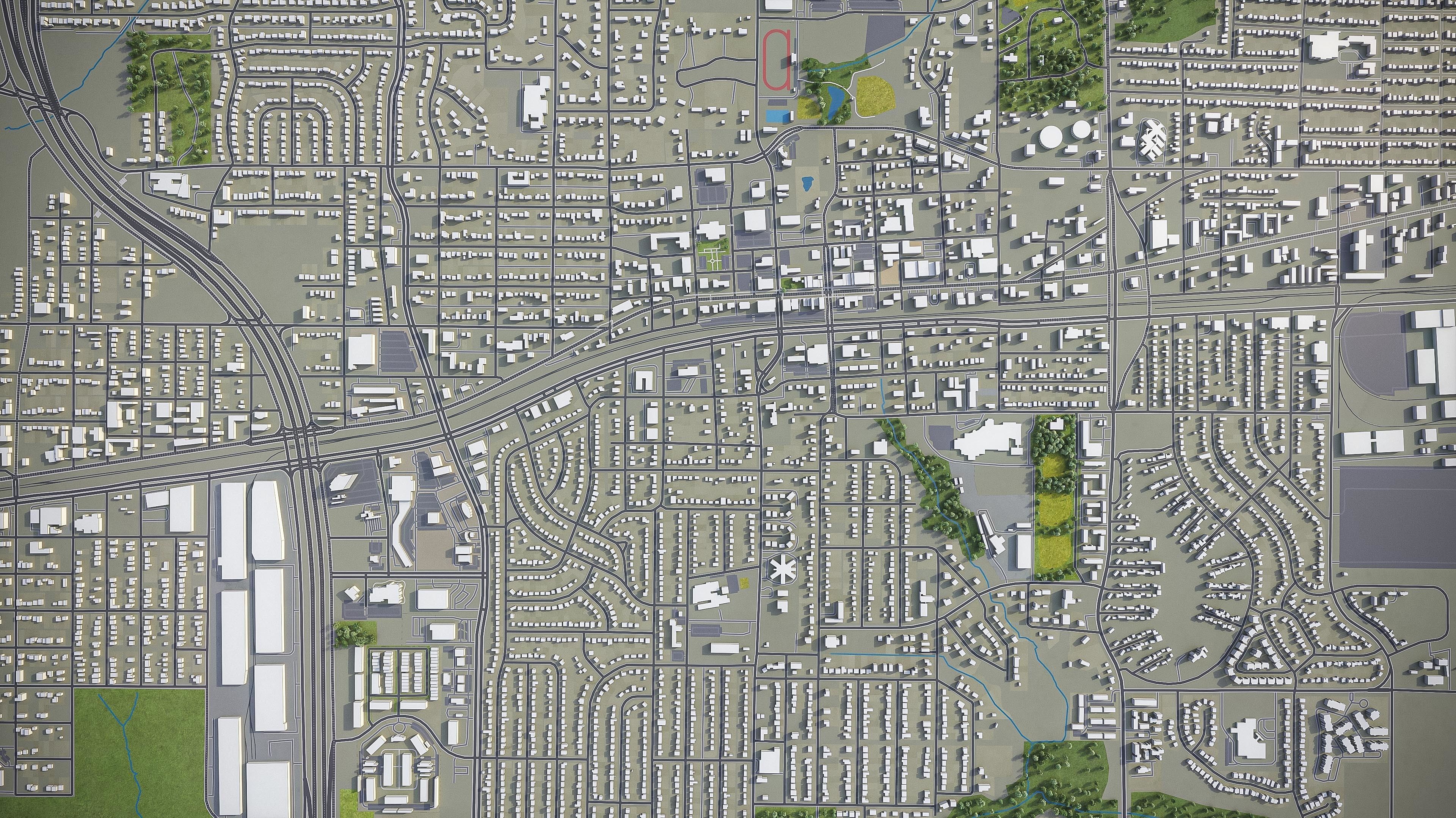 Grand Prairie Low-poly 3D model_10