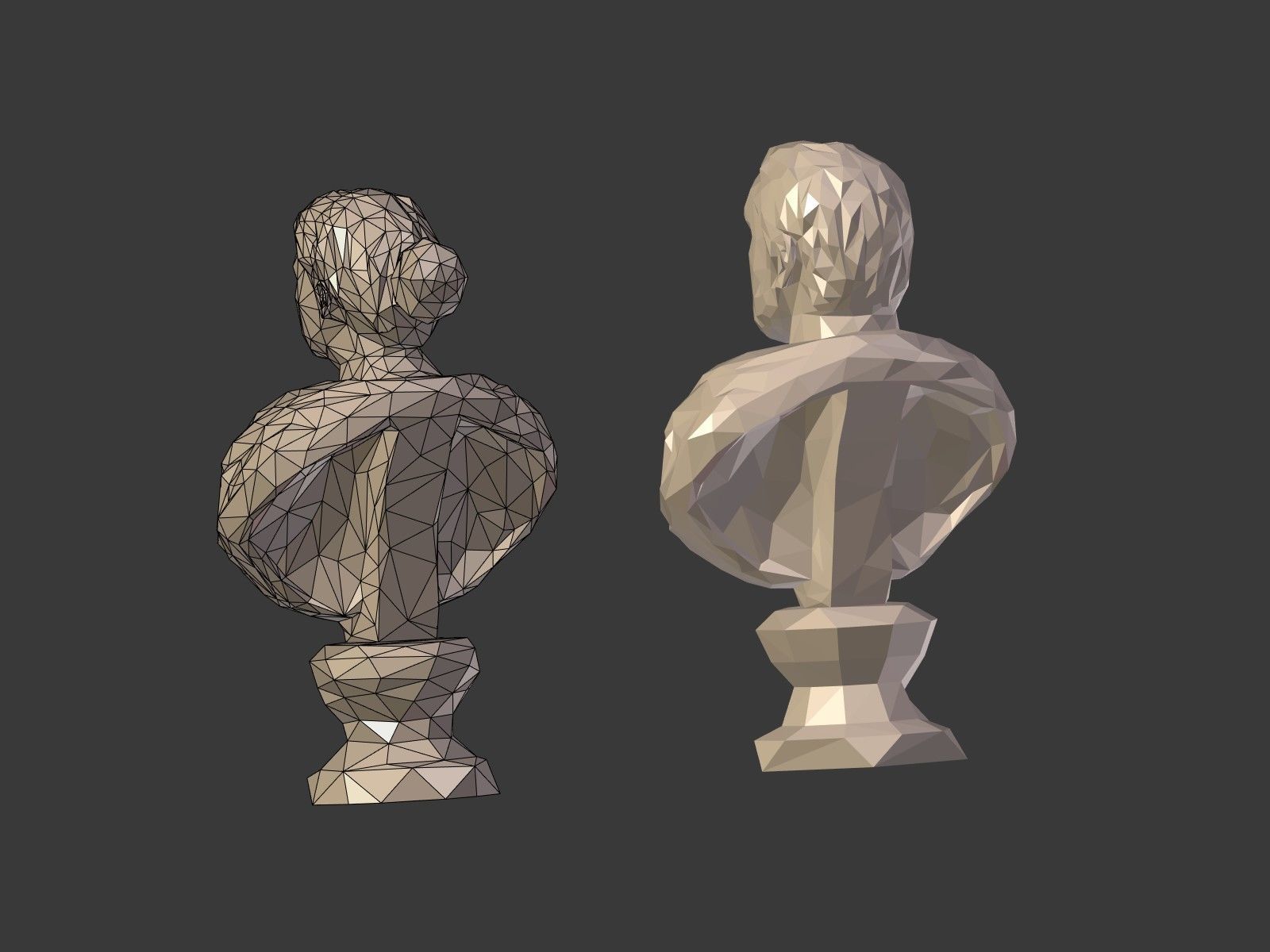 Low Poly busts Low-poly 3D model_8