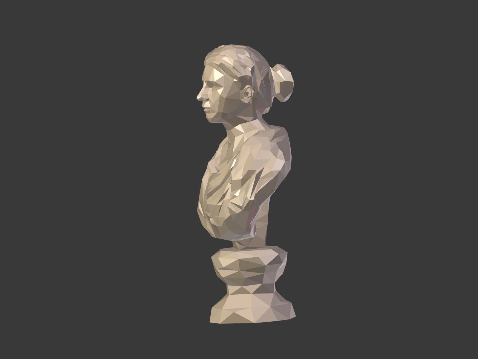 Low Poly busts Low-poly 3D model_12
