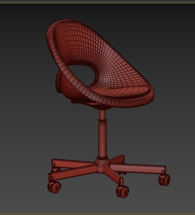 LOBERGET  BLYSKAR Swivel chair white 3D model_2