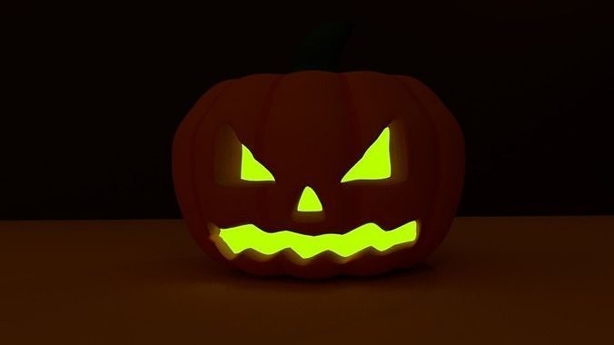 Halloween pumpkin Low-poly 3D model