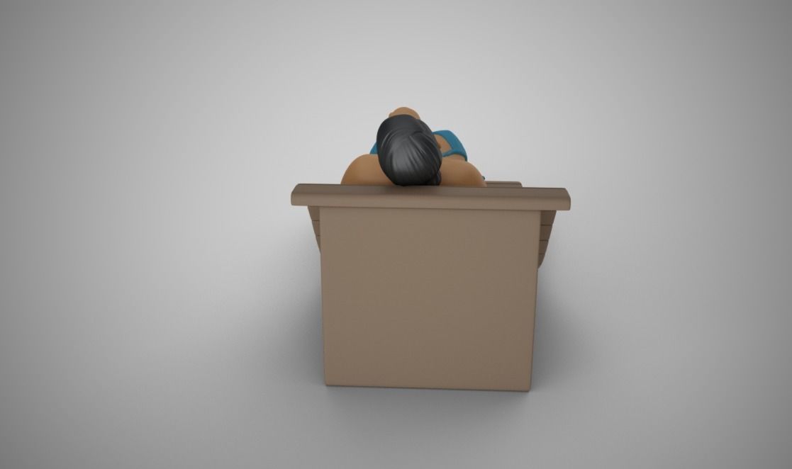 Woman on the Sunbed 3D print model_6