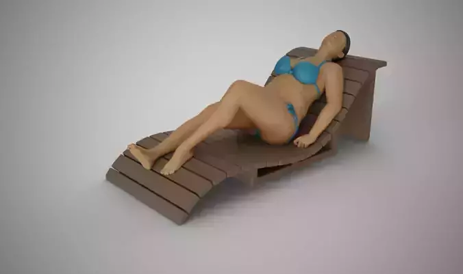 Woman on the Sunbed 3D print model