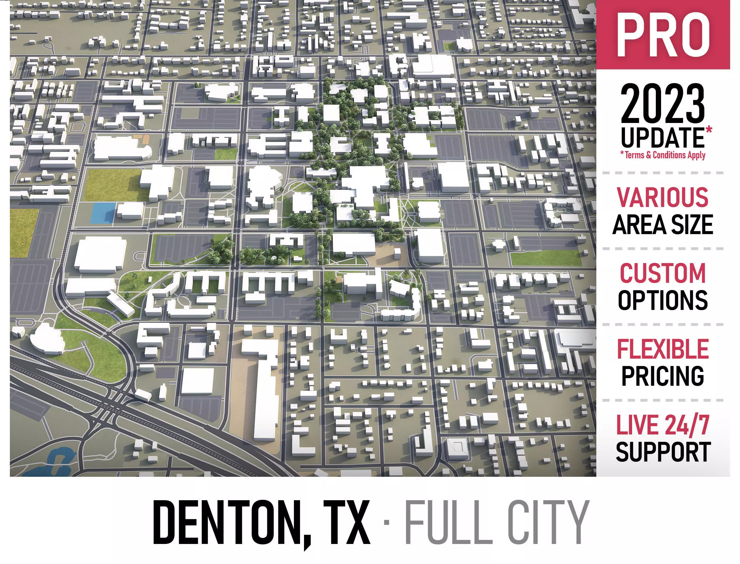 Denton Low-poly 3D model