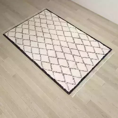 Moroccan Beni Ouarain rug 3D model